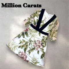 【Million Carats】 オーガンジー ワンピース 総柄 花柄(S)ミニ