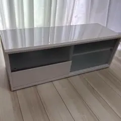 ホワイト 伸縮テレビ台幅105～168cm 引き出し付き - メルカリ