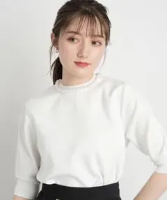 アプワイザーリッシェ　パールネックニット　カットソー