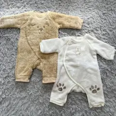 5451 子供服まとめ売り 50〜70cm もこもこカバーオール 防寒 あったか