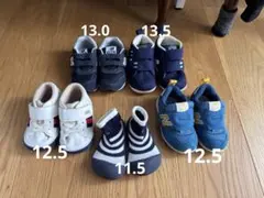 ベビーシューズセット ホワイト ネイビー