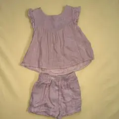 PETIT BATEAU トップスとショートパンツセット 18m