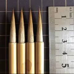 書きやすい　狐尾硬毫毛筆 4本　セット　小筆　書道　絵画　写経　毛筆　新品