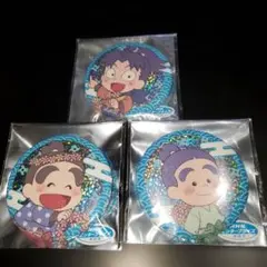 忍たま乱太郎　グリッター缶バッジ　アニメイトカフェ　虎若　しんべヱ　きり丸　３種
