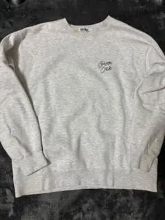 グレー スウェット フロント刺繍 バックプリント