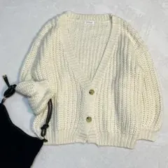 美品✨レプシィム カーディガン 厚手 長袖 ボタン付き ゆったり フリーサイズ