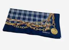 Burberrys ネイビー チェック柄 ハンカチ