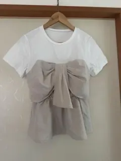 VIS ねじりリボンTシャツドッキングプルオーバー　美品のサムネイル
