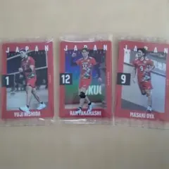 バレーボール日本代表　ウエハースカード　西田、高橋藍、大宅選手セット