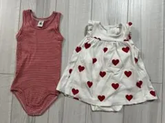 Petit Bateau プチバトー ボディスーツとドレスセット