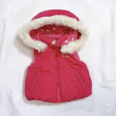 【新品未使用　タグ付き】ELFINDOLL フード付きダウンベスト　90cm