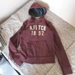 アバクロ フード付きパーカー ボルドー S ダメージ加工 y2k