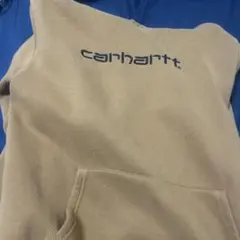 Carhartt 刺繍ロゴ パーカー ベージュのサムネイル