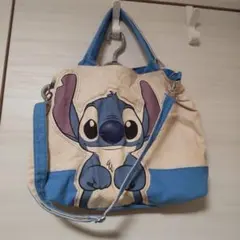 日本未発売】 スティッチ ビッグフェイス キャンバストートバッグ