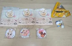 ディズニー　Nuiパン　缶バッジ3点　ドナルドおまけつき