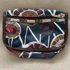 LeSportsac フラワーパターン ポーチ 中型
