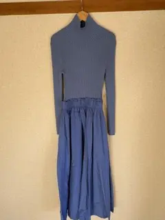 【お値下げ！】PLSTプラステ リブニットドッキングワンピース Mサイズ