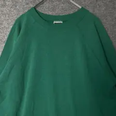 【00USA製】Hanes ヘインズ 無地スウェット ラグラン グリーン XL