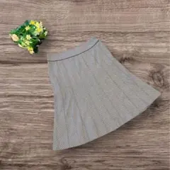 コムサイズム　膝丈スカート　千鳥柄　ブラック　ホワイト　Mサイズ