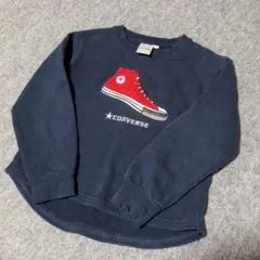 CONVERSE 赤いスニーカー刺繍 トレーナー