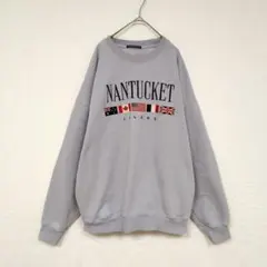 Brandy Melville スウェット　国旗　グレー ポケットありのサムネイル
