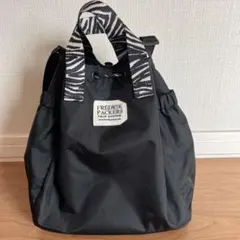 【used】FREDRIK PACKERSBLOOM 2WAY バッグ　ゼブラ