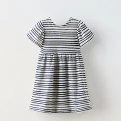 ZARA ベビー 新品 テクスチャーディテール ボーダーワンピース 86