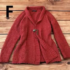 Blucielo レッド ロングカーディガン 長袖