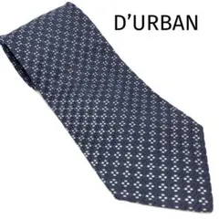 ダーバン　ネクタイ　ネイビー　ドット　総柄　ビジネス　美品