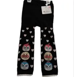 アンパンマン　ハートプリント黒レギンス