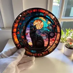 ステンドグラスパネル 置物