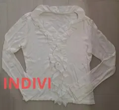【INDIVI】フリル付き長袖　※送料込み