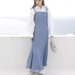 NICE CLAUP シャツマーメイドキャミワンピースセッ卜