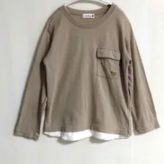 BRANSHES ブランシェス 長袖Tシャツ 110cm レイヤード風