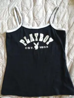 PLAYBOY キャミソール ブラック ホワイト　良品　y2kのサムネイル