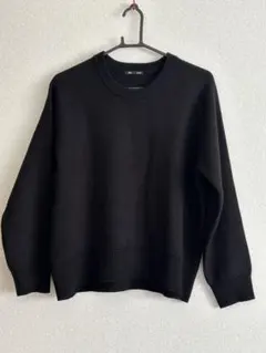 GUクルーネック セーター ブラックM