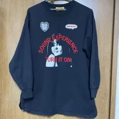 ヒステリックグラマー　TURN IT ON 長袖Tシャツ　ワンピース　黒