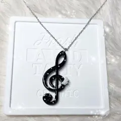 ウィッシュコア 音符ネックレス♡白ドット black 韓国 y2k 平成女児
