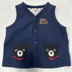 ミキハウス Double.B くまキルティングベスト S70-80