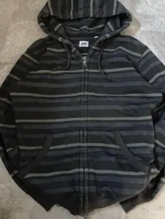 00s old UNIQLO ダブルジップパーカー　マルチボーダー