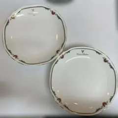 Giovanni Valentino 食器セット 2枚　ケーキ皿　緑　赤14cm
