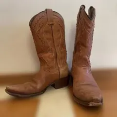 ウエスタンブーツ ブラウンレザー刺繍入り