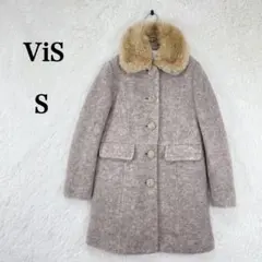 【ビス】ウールコート フェイクファー取り外し可能 Mac&Co S イタリア製