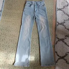 ライトブルー フレアデニム