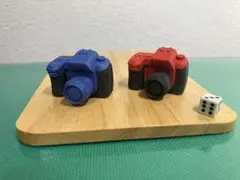 カメラ型ミニチュア（ゴム製）2個セット