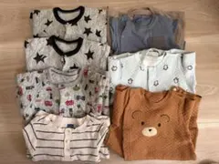 カバーオール 7点セット 70cm 80cm ユニクロ バースデイ GU