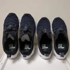 SL（瞬足）スニーカー 24.5cm/ 22.5cm ネイビー 2足セット