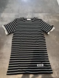 mezzo piano ストライプ Tシャツ 140cm