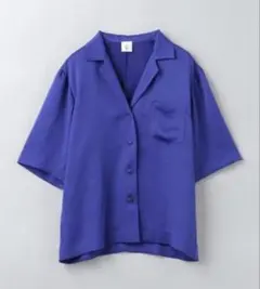 6 SATIN SHORT SLEEVE OPEN COLLAR SHIRTのサムネイル
