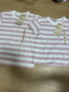キッズ服　無印商品　お揃い　トップス　ベビー　Tシャツ　ボーダー　90 110のサムネイル